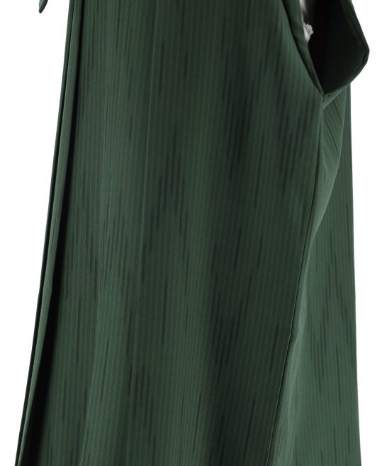 卒業式袴単品レンタル[ブランド・無地風]緑色にストライプ[身長153-157cm]No.315